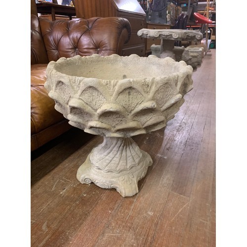 602 - Large stone garden planter.