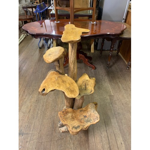 56 - Large varnished solid wood display stand.
100cm tall