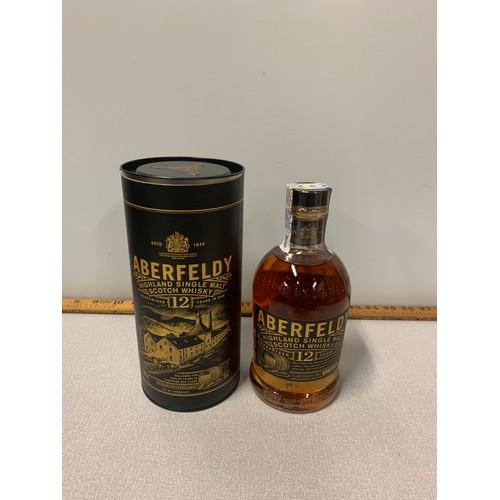 161 - Boxed Aberfeldy 12 year old Highland single malt Scotch whisky.