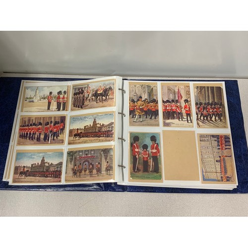 145 - Album of 130 vintage military postcards.