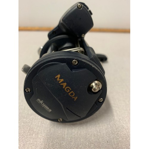 229 - Okuma Magda 20D, Depth counter multiplier fishing reel.