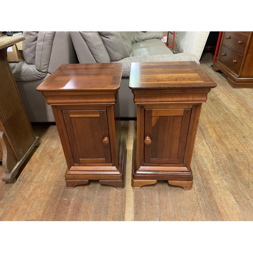 232 - Pair of Willis & Gambier solid wood bedside cabinets with secret drawers.