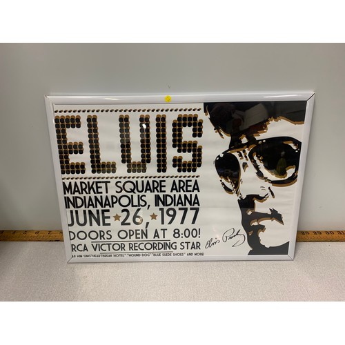 343 - Framed Elvis Market Square Arena poster.
43cm x 30cm