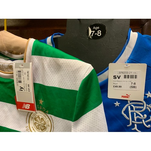 413 - 4 new football shirts - Celtic and Rangers etc.