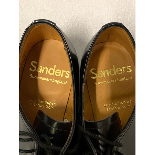 533 - Pair of Sanders patent leather dress shoes.