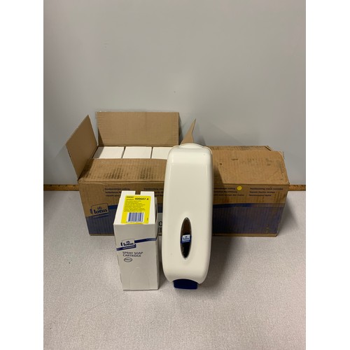 553 - 2 boxes of Lotus spray soap cartridges.