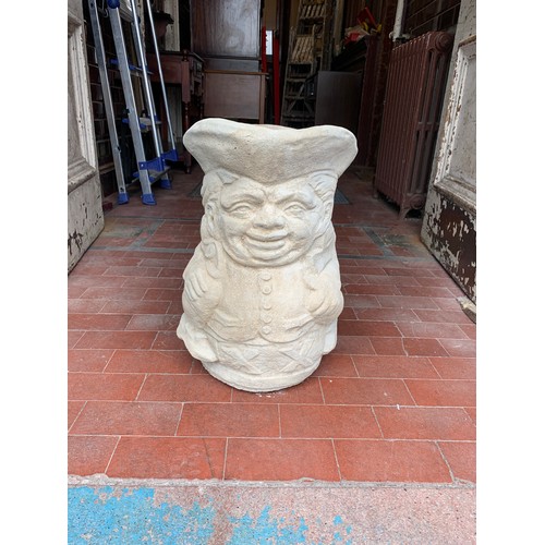 180a - Stone garden Toby Jug planter.