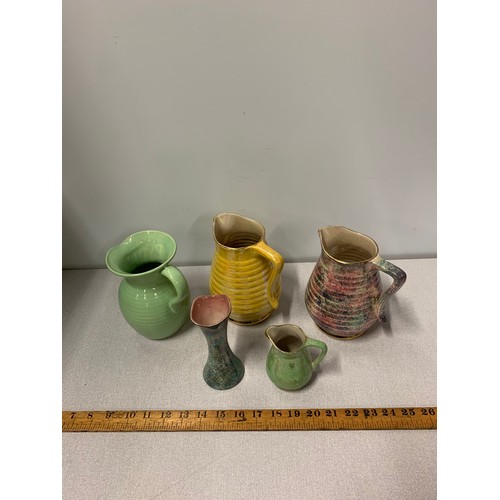 695 - Selection of jugs to include Campsie ware and Govencroft.