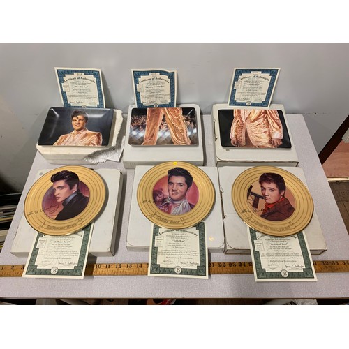 50 - 6 x Bradford Exchange Elvis Presley decorative plates all with certificates of authenticity.