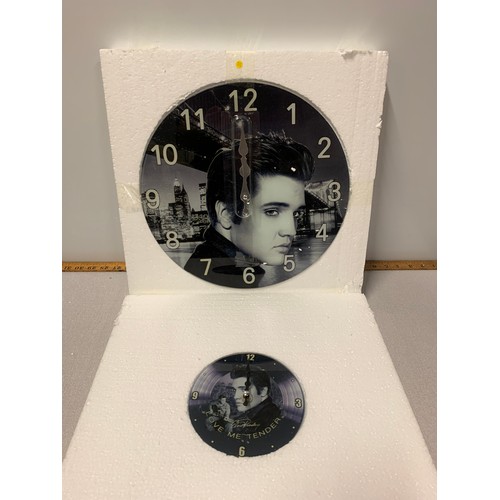 51 - New Elvis Presley 2 piece clock set.