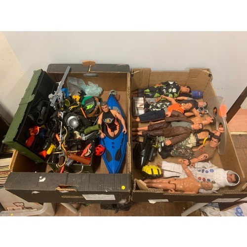 52 - Selection of Action Man figures along with large qty of Action Man accessories.