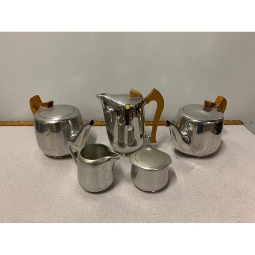 78 - 5 piece Piquot ware set.