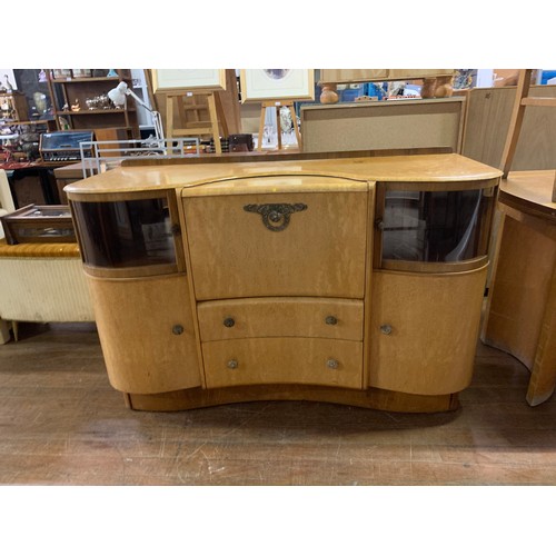 94 - Vintage Beautility cocktail, sideboard. 136cm x 51cm x 88cm.