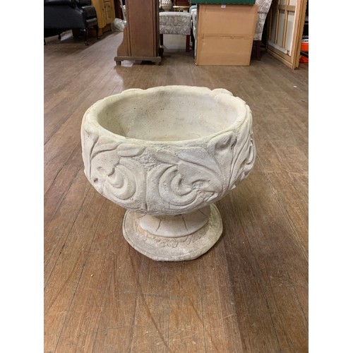 104 - Large stone garden planter.