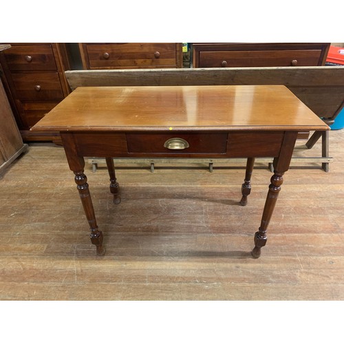 159 - Vintage solid wood, one drawer console table. 106cm x 64cm x 46cm.