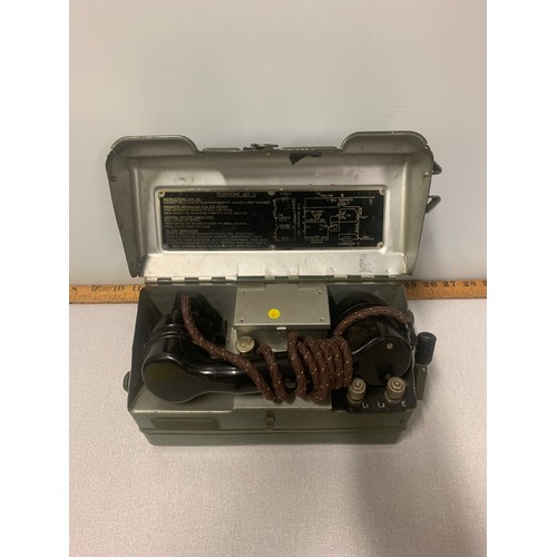 188 - Vintage field military phone.