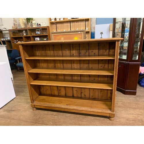 207 - Antique solid wood bookcase. 149cm x 123cm x 47cm.