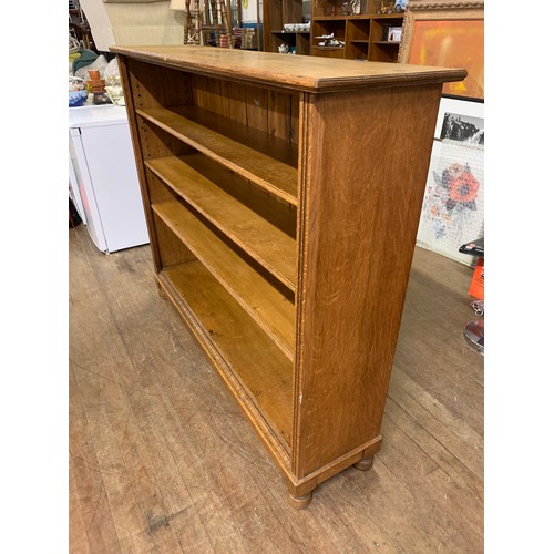 207 - Antique solid wood bookcase. 149cm x 123cm x 47cm.