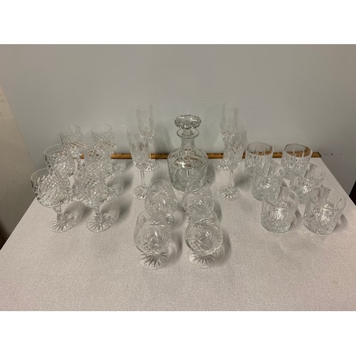 233 - Selection of edinburgh crystal ware to include decanter, wine glasses, whisky glasses, brandy glasse... 