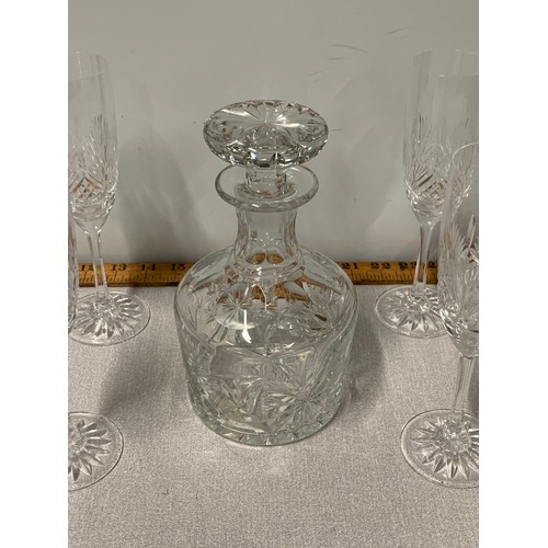 233 - Selection of edinburgh crystal ware to include decanter, wine glasses, whisky glasses, brandy glasse... 