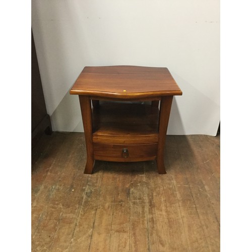 699 - Solid wood one drawer bedside cabinet.