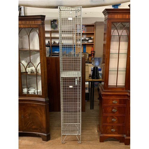 57 - Large metal 2 door basket locker.
189cm Tall