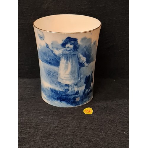 26 - Antique Royal Doulton Burslem Blue Children Series beaker.