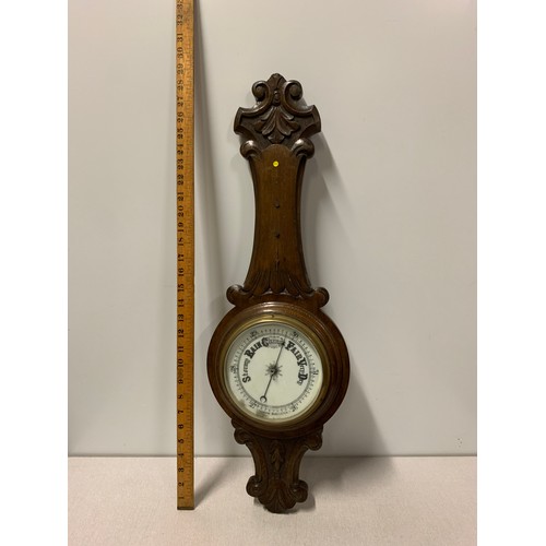 15 - Vintage wooden banjo barometer.
Approx 74cm Tall