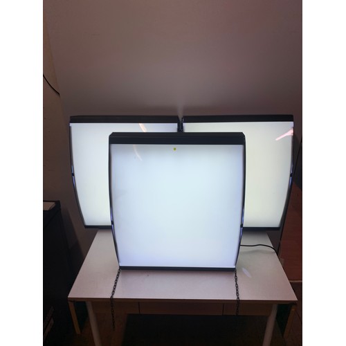 18 - 3 large light boxes. 64cm x 50cm.