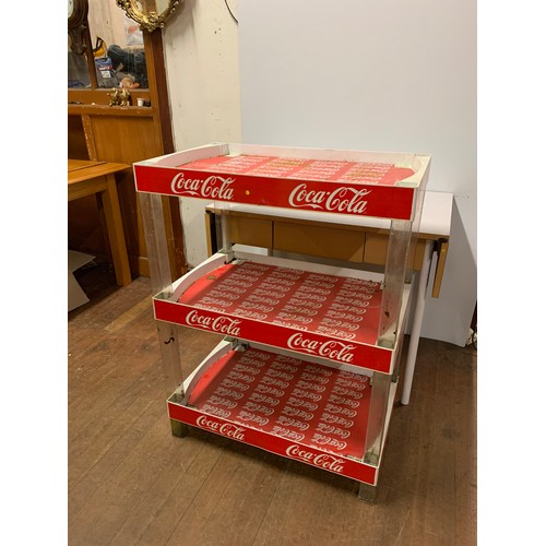 19 - 3 tier Coca Cola advertising shelving display unit by Showoff International Paul Flum 99cm x 75cm x ... 