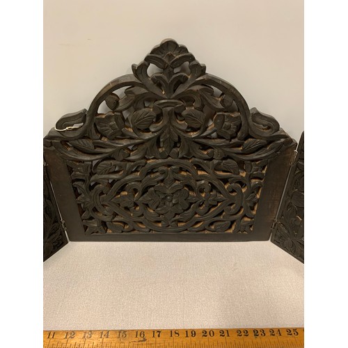 9 - Carved wooden photo frame with ornate floral design.
81cm x 38cm