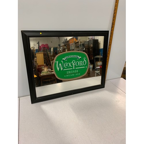 36 - Vintage Wexford Irish Cream Ale framed advertising mirror.
Approx 69cm x 53cm