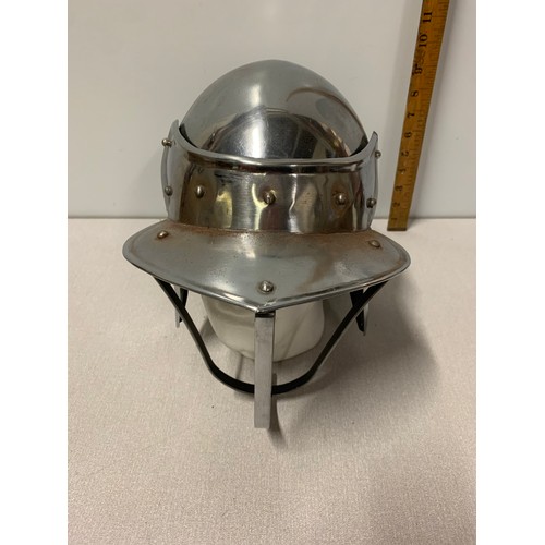 98 - Replica English civil war lobster pot helmet.