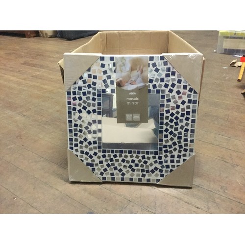 181 - Box of new mosaic wall mirrors.