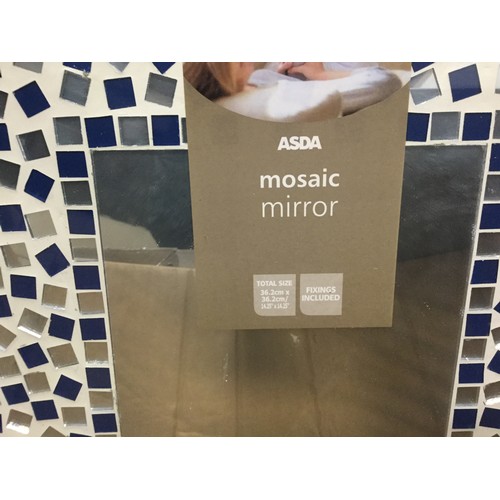 181 - Box of new mosaic wall mirrors.