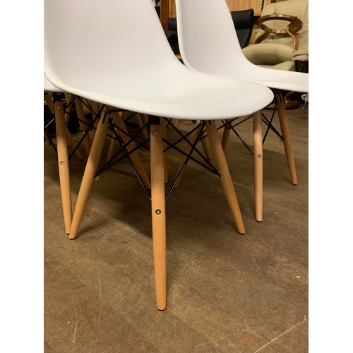 305 - Set of six matching retro look dining chairs.