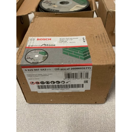 273 - quantity of  New Bosch stone grinding disks. 25 to a box.