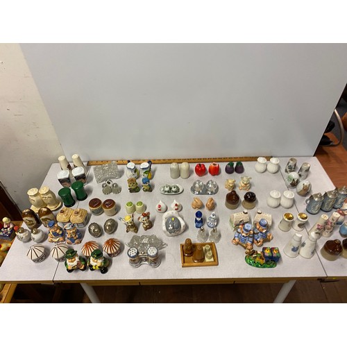 281 - Large collection of salt and pepper sets.