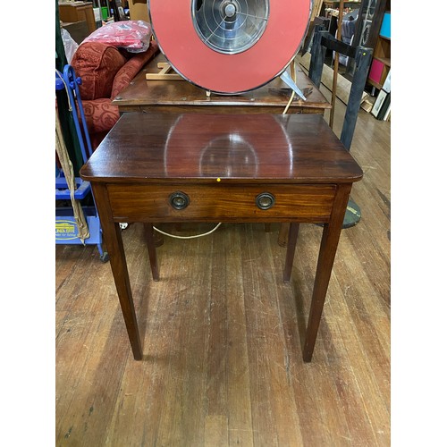 350 - Vintage mahogany one drawer table. 80cm x 70cm x 50cm