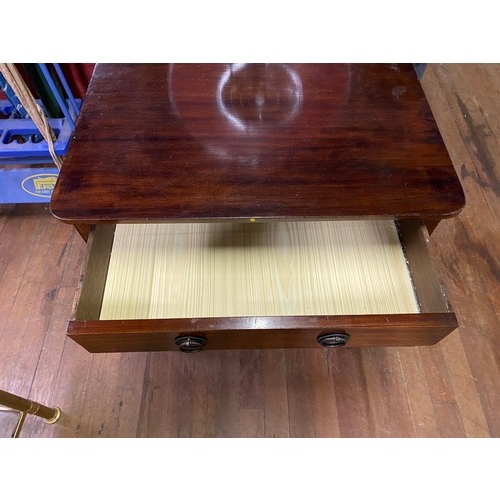 350 - Vintage mahogany one drawer table. 80cm x 70cm x 50cm