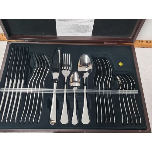 10 - Stainless steel cutlery set in fitted box.