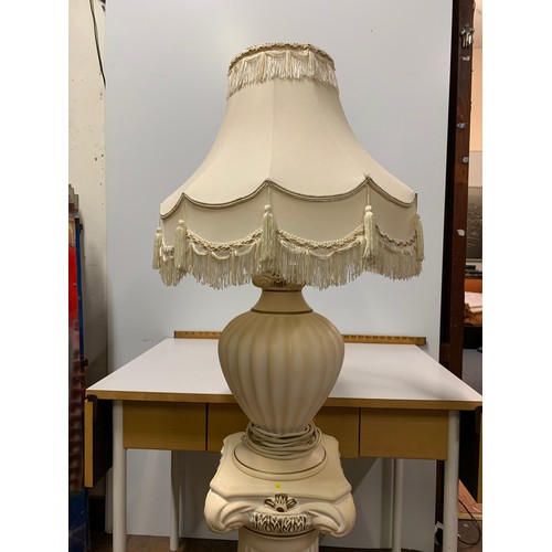 48 - Large cream lamp on Greek style column