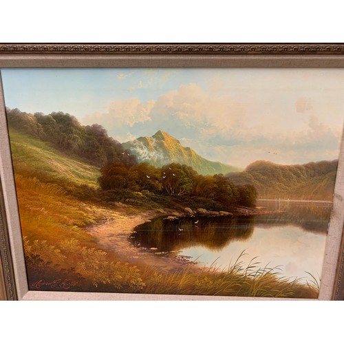 51 - Original oil on canvas by British artist Andrew Grant Kurtis, signed by artist in gilt frame.