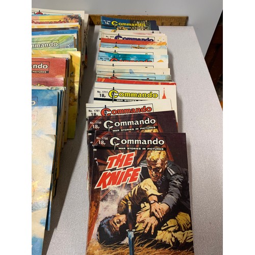 75 - Approx. 100 Commando comics.