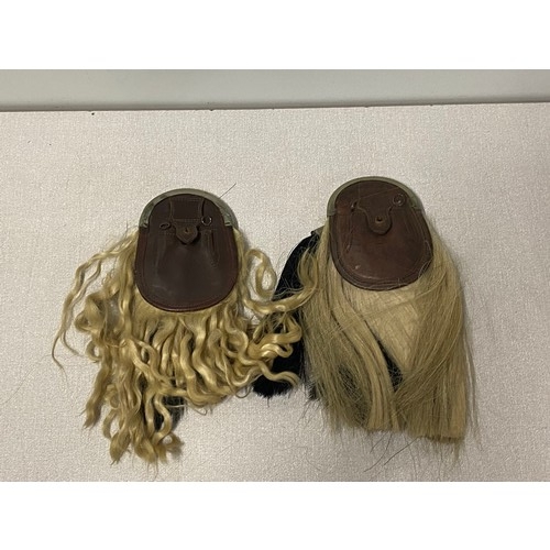 268 - 2 x antique child's Scottish horse hair sporrans.