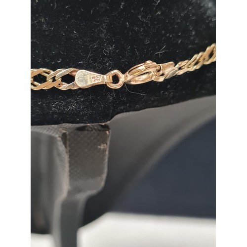 122 - 9ct gold anchor curb chain. 7.3 grams.