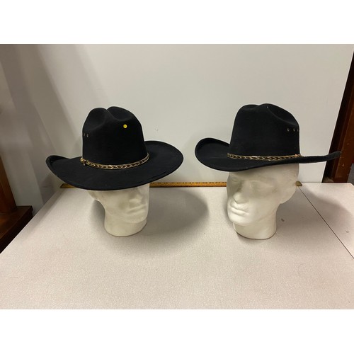 62 - Pair of felt cowboy hats.