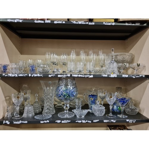 176 - Large collection of crystal items to include Edinburgh crystal and Thomas Webb etc.