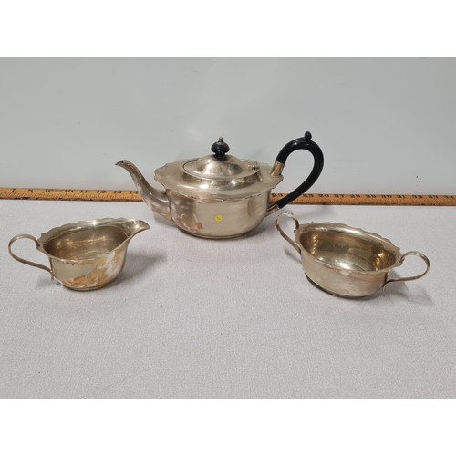 180 - Vintage Birmingham EPNS 3 piece tea set.