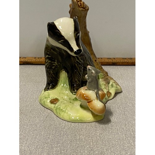 137 - Goebel Badger and mouse ornament.
12cm Tall